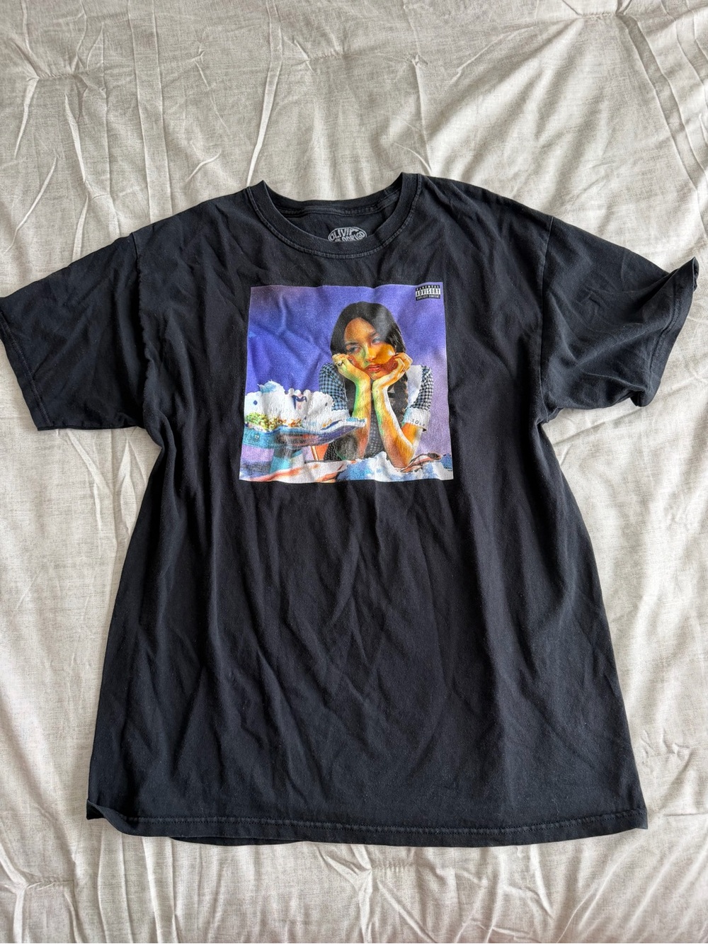 Olivia Rodrigo SOUR Album Black Graphic T-Shirt (L)